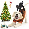 Abbigliamento per cani Costumi per cani Costume di Halloween divertente per animali domestici con gatto nero Vestiti per cuccioli carini per la festa di Natale Cagnolini e gatti A92