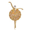 Pins Brooches 2022 Fashion Ballerina Brooch Set Auger Drip Pectoral Flower Alloy For Party Marc22