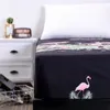 MECEROCK Polyester imprimé lit drap housse élastique tout autour matelas couverture Textile à la maison lit protecteur Anti-traction 210626
