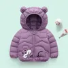 Autumn Winter Children Cartoon Cotton Coat Hooded Ear Warm Jacket Baby Clothes Boys Girls Sports Coats 2-6 years old TZ851 H0909