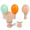 Easter Eggs Party Favor Children DIY Handmade Painted Graffiti Wooden Simulation Egg Easter Decorations RRE13162