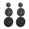 Shiny Rhinestone Geometric Dangle Earrings European Exaggerated Snake Round Drop Earings Women Party Jewelry Gifts