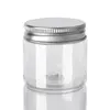 Organização de armazenamento de alimentos Cans Caixas de estimação 50ml frascos de plástico transparente garrafa redonda com plástico / tampas de alumínio