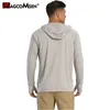 Magcomsen Summer Koszulka z kapturem Mężczyźni Pływanie T Shirt Surfing Rash Rash Guard Z Długim Rękawem Ochrona przed słońcem UV UV50 Szybkie suche koszulki 210726