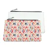 Sublimation DIY Cosmetic Bags Pencil Case Blanks White PU Leather Zipper Travel Makeup Storage Bag Heat Transfer Custom Pencil Box Multiple Functions Wholesale