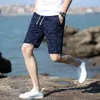 lawrenceblack Fashion Shorts Men men's summer elastic tethered shorts mid pants cotton print 210713