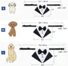 8 färgformella hundar smoking bröllop hundkläder husdjur bandana valpar krage med slips justerbar valp bowtie krage för små medelstora stora doggy black a59
