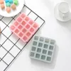 Partihandel 16 Grids och Safe Square Silica Gel Ice Moulds DIY Mold Candy Chocolate Silicone Mold A217074