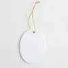 Ornement de noël blanc par Sublimation, décoration suspendue en céramique, pendentif d'arbre de noël, nouveau Design, modèle DIY, DH878, vente en gros