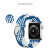 Nylon intrecciata intrecciata intrecciata per cinghia di watch Apple con fibbia regolabile 44 mm da 44 mm 44 mm braccialetti da braccio elastico iwatch serie 6 5 4 3 2 SE Watchband