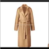 Blends Outerwear & Coats Womens Clothing Apparel Drop Delivery 2021 Vintage Wool Double Sided Long Jacket Winter Coat Women Elegant Windbreak