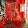 20G Halloween przerażający wystrój imprezowy Elastery Spider Web Cobweb Bawełna Horror Halloween Dekoracja dla baru Haunted House Scena Props6639014