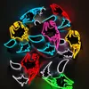 LED Light Up Halloween Luminous Luming Dance Party Mask Scary Cosplay Horror Neon El Wire Masks 3 Festival Modes Supplies JY0728