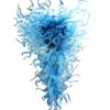 Nordic Style Unique Design Blue Coral Chandelier Lamp Modern Large Murano Lamps Hand Blown Glass Chandeliers Lighting for Lobby Staircase