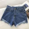 Jeans femininos Mulheres Moda de verão Tassel Jean Denim Shorts lavados angustiados Ripped Casual Korea Zipper sexy sexy