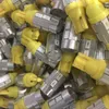 50Pcs Yellow T10 12V W5W 5630 10SMD Wedge LED Car Bulbs For 192 168 194 2825 Clearance Lamps License Plate Lights
