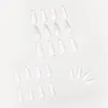 Gwiazdy laserowe białe paznokcie Ombre prasa na trumnie baleriny Gradient sztuczne paznokcie bardzo długie sztuczne paznokcie akrylowe Halloween boże narodzenie