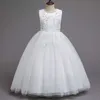 Fille Robe De Soirée De Mariage Europe Et Les États-Unis Fête D'anniversaire Haut De Gamme Longue Robe De Princesse De Performance De Bal Enfants Vêtements Q0716