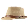 Top Hüte Männer und Frauen Unisex Sommer Strohhut Strukturierter Packable Sun Beach Kubanische Trilby Mütze # 2S27 Breitrand