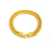 Bracelet Boss classique pour hommes, chaîne de poignet, bijoux en or jaune 18 carats, à maillons serrés remplis, cadeau 8mm/10mm/12mm
