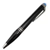 Giftpen 5A Luxury Pen Classic Round Crystal Ball Point med Blue Signature Pens Noble Gift With Serie Number246R