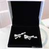 Bijoux de créateur Boucles d'oreilles en argent 925 coeur Boucles d'oreilles fit Pandora Brillant Bows Boucles d'oreilles Boîte d'origine amour Boucles d'oreilles Style européen Murano