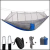 Vandringsports utomhus Tält och skydd Nylon Dubbelperson Hängmatta ADT Cam Utomhus Backpacking Travel Survival Garden Swing Jakt SLE