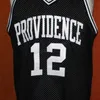 Nikivip Custom #12 Бог Shammgod Providencee College Basketball Jersey Men's Black White сшивал в любом размере 2xs-3xl 4xl 5xl Name number vintage