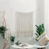 Tapestries Macrame Wall Hanging 107 X 75cm Cotton Handmade Woven Tapestry Large Boho Wedding Backdrop Decoration For Living