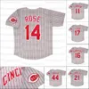 레트로 야구 1993 1994 및 1996 The Home Jersey 11 Barry Larkin 17 Chris Sabo 21 Deion Sanders 44 Davis