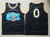 Alien 0 Space Jam Movie Basketball Jersey Monstars Tune Squad Black 100% zszyty film koszykówki