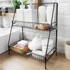 IJzeren draad keuken rack cosmetische mand make-up planken metalen kruiden kruiden houder thuis badkamer plank bureaublad organizer 211102