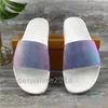 Colorido para mujer para hombre Zapatilla Láser Sandalias de verano Toboganes de playa Gradiente dnmvhjfg Señoras Sandali Baño Da Donna Zapatos Clásico Estampado marrón