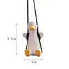 New Gypsum Cute Anime Car Accessorie Swing Duck Pendant Auto Rearview Mirror Ornaments Birthday Gift Auto Decoraction Car Fragranc249T