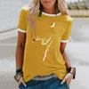 Women's t shirt Summer Fashion Cat Animal Patchwork Short Sleeve Round Neck Plus Size T-Shirts Casual Loose Tops S-5XL T-Shirt