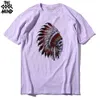 The Coolmind Krótki Rękaw Indian Drukowane Mężczyźni Tshirt Cool 's Koszulki Topy T-shirt 100% Cotton Casual S T 210629