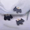 30st 11 * 15mm Koppar Båda Sida Enamelled Dog Charms Pendant DIY Smycken Making