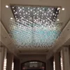 Nordic Murano Glass Bubble Chandelier Pendant Lamps LED Round Crystal Chandeliers for Staircase Living Room Lobby Art Decoration Turquoise Clear Blue Color