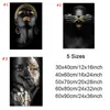 Målningar 1PC African Black Gold Modern Woman Wall Art Portrait Scandinavian Canvas Print Oil Målning Poster Picture Home Office 2187