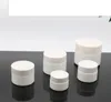 20g 30g 50g Glass Jar Bottle White Porcelain Cosmetic Jars with Inner PP liner Cover for Lip Balm Face Cream SN5651