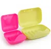 Handmade Soap Box with Sealed Lid Candy Color Travel Seal Lock SoapCase Portable Soaps Dish Bathroom Accessory SN2204