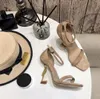 2022 Scarpe eleganti da donna di design di lusso Scarpe OPYUM Tacchi alti in vera pelle con cinturino alla caviglia regolabile in metallo Moda casual Alta qualità Con taglia 35-40