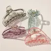 Fashion Transparent Hair Claw Clamps Acrylic Barrettes Heart Shape Hairpin Big Size Women Hair Ornaments Headwear Hairgrip