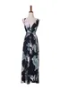 Women dress sexy summer vestidos de verano v-neck floral print chiffon women maxi 3351 50 210510