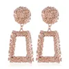 1 Pair Alloy Earrings European Style Geometric Square Stud Earrings Fashion Women Jewelry Drop Earrings Creative Big Earring