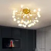 Żyrandole nowoczesne światła sufitowe firefly do żywej kuchni złote dekoracje domowe niski lampa do montażu lampki luksusowy