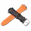 Bracelet de montre en cuir 17 x 27 mm compatible avec Seiko Sportura Snl029p2 - Snl021p1 - Sna595p2 - Snl017p1 Bracelet de montre Bracelet Ceinture H0915