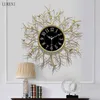 Amerykański 3d Kute Dekoracji Rzemiosła Salon Home Mute Clock Mural Ozdoby Ozdoby El Ścienne Wisiorek 210414