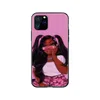 Fall för iPhone 12 Mini 11 Pro X Xs XR Max Fashion Black Girl Soft TPU Telefonskydd1872601