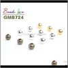 M 4mm 6mm metal redondo solto espaçador grânulos para jóias fazendo bracelete DIY acessórios de colar atacado wmtnm yqmir obafu